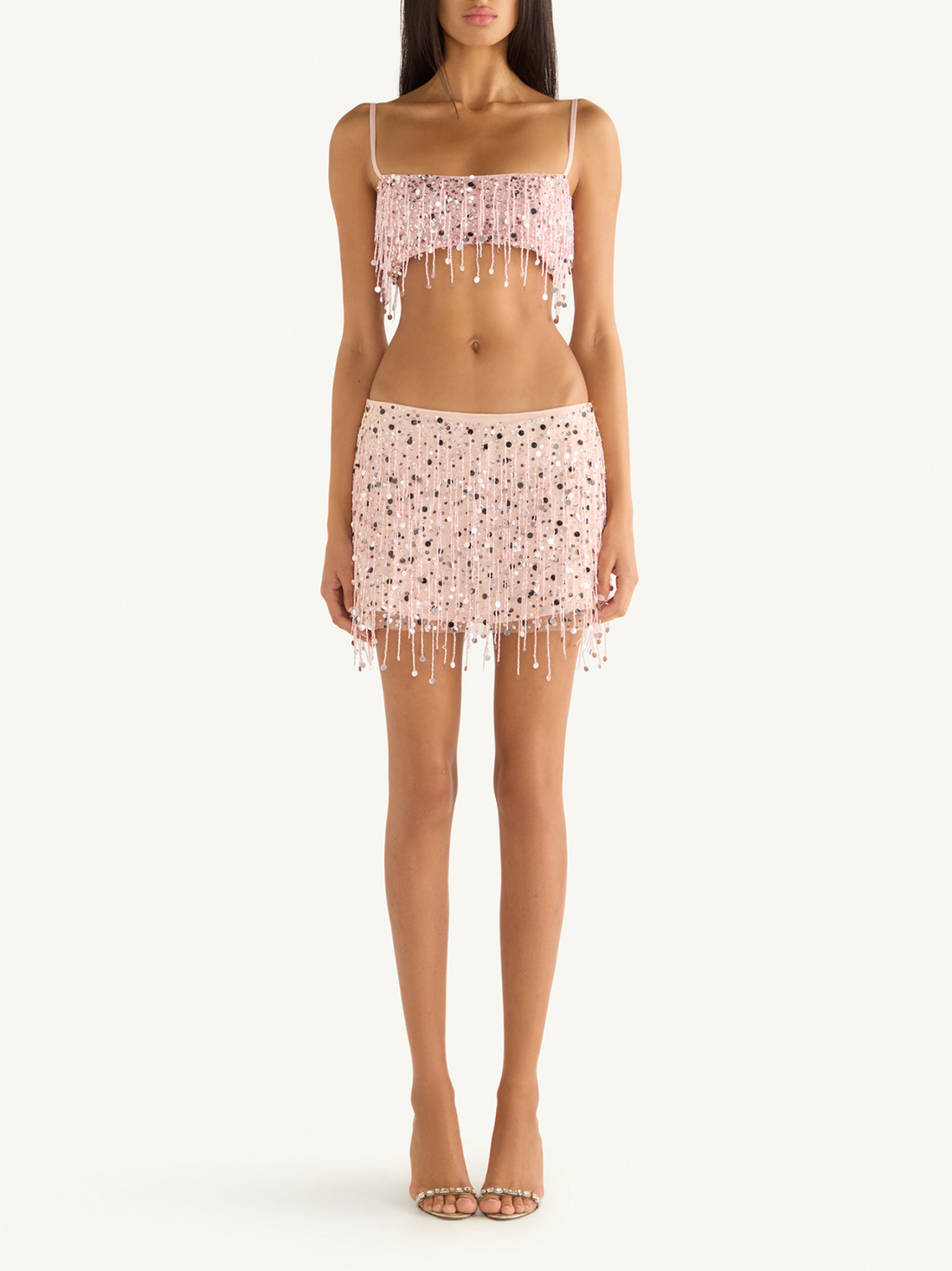 Yasmin Hand Beaded Set - Blush Pink