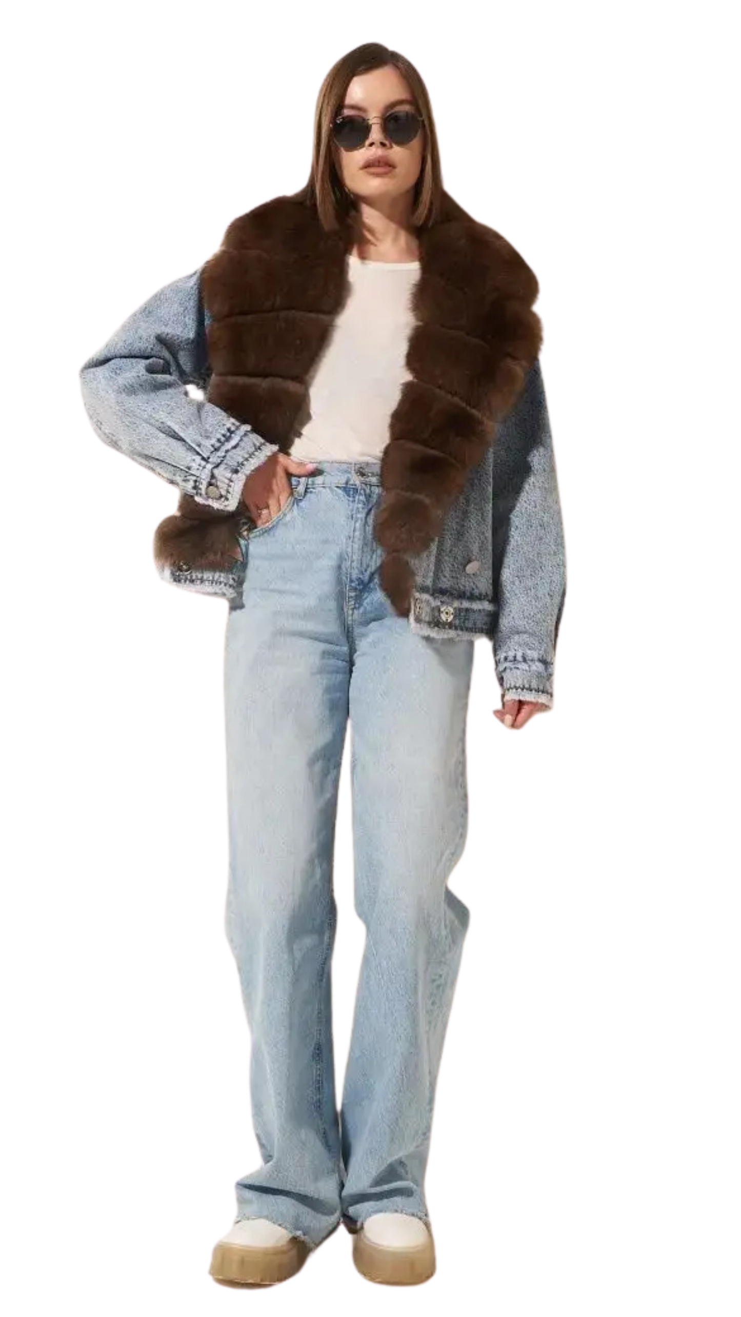 The Arctic Fox Fur Denim Jacket