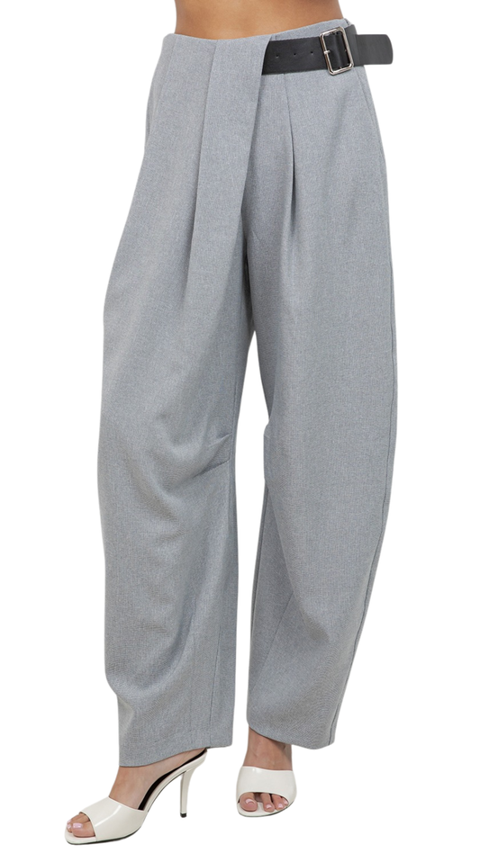 Sculpted Balloon Trousers-Grey