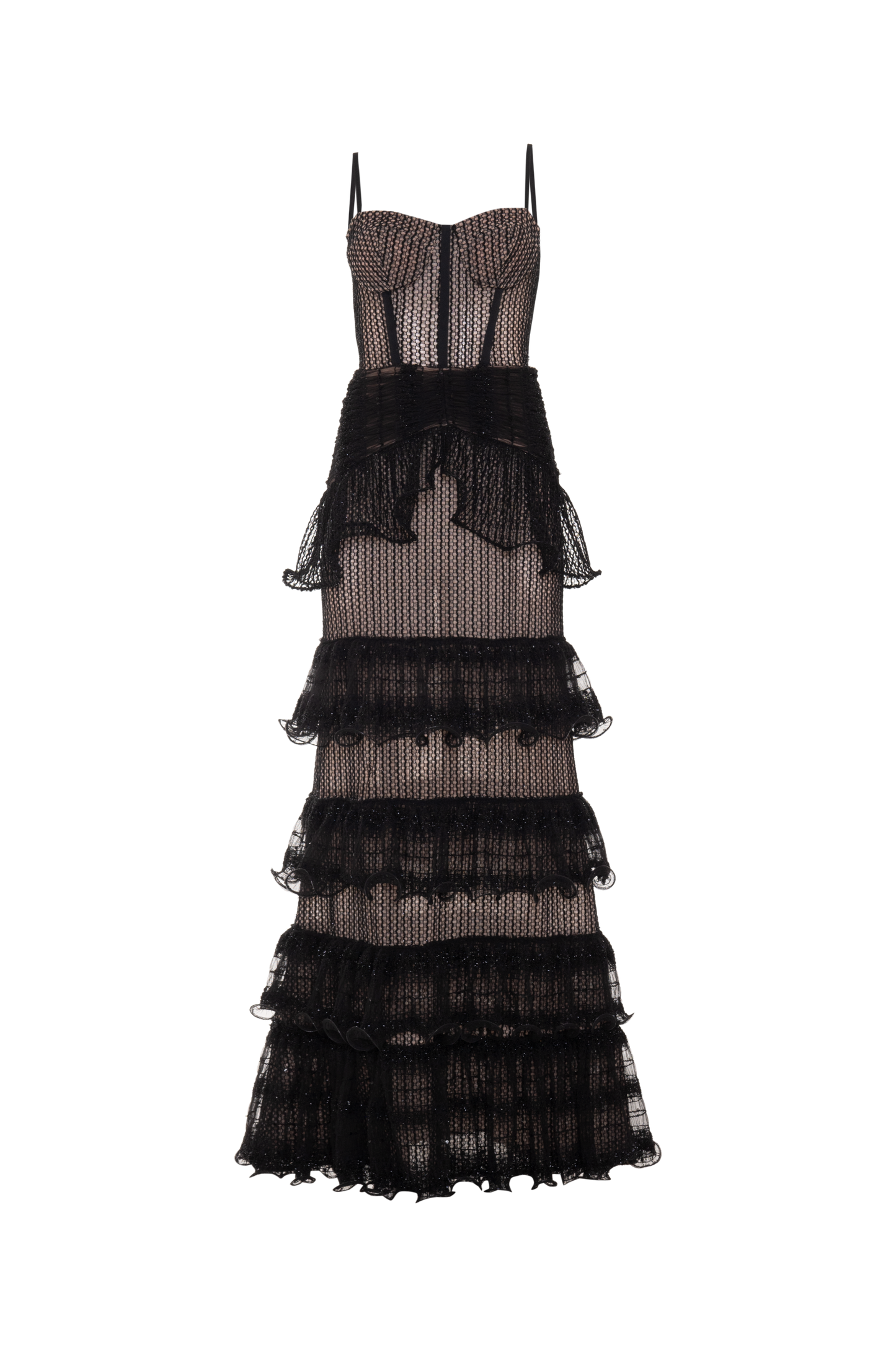 LONG BLACK TULLE DRESS