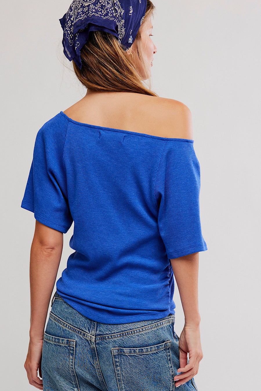 Lucy Off The Shoulder Tee-Violet Splendor