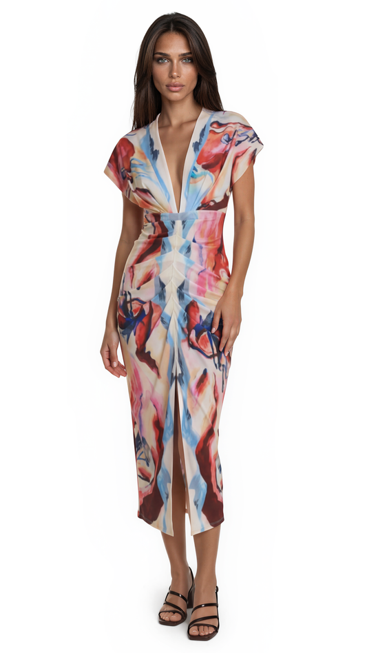 Abstract Muse Midi Dress