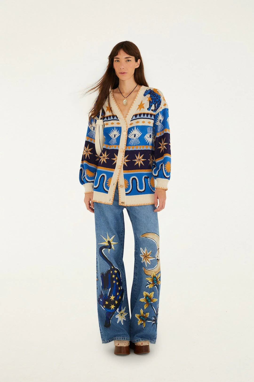 Mixed Mystical Ainika Buttoned Knit Cardigan