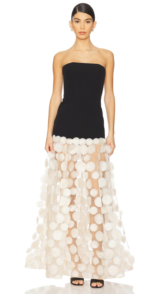 Jasmin Embellished Strapless Maxi Dress