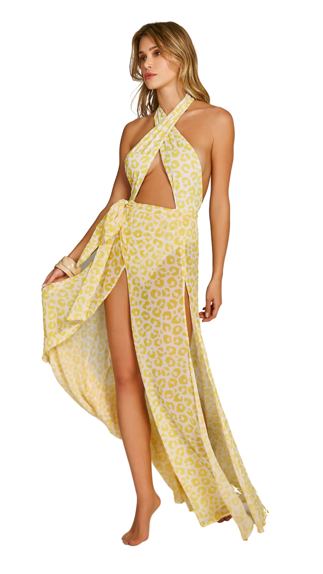 Gaia Skirt yellow Leopard