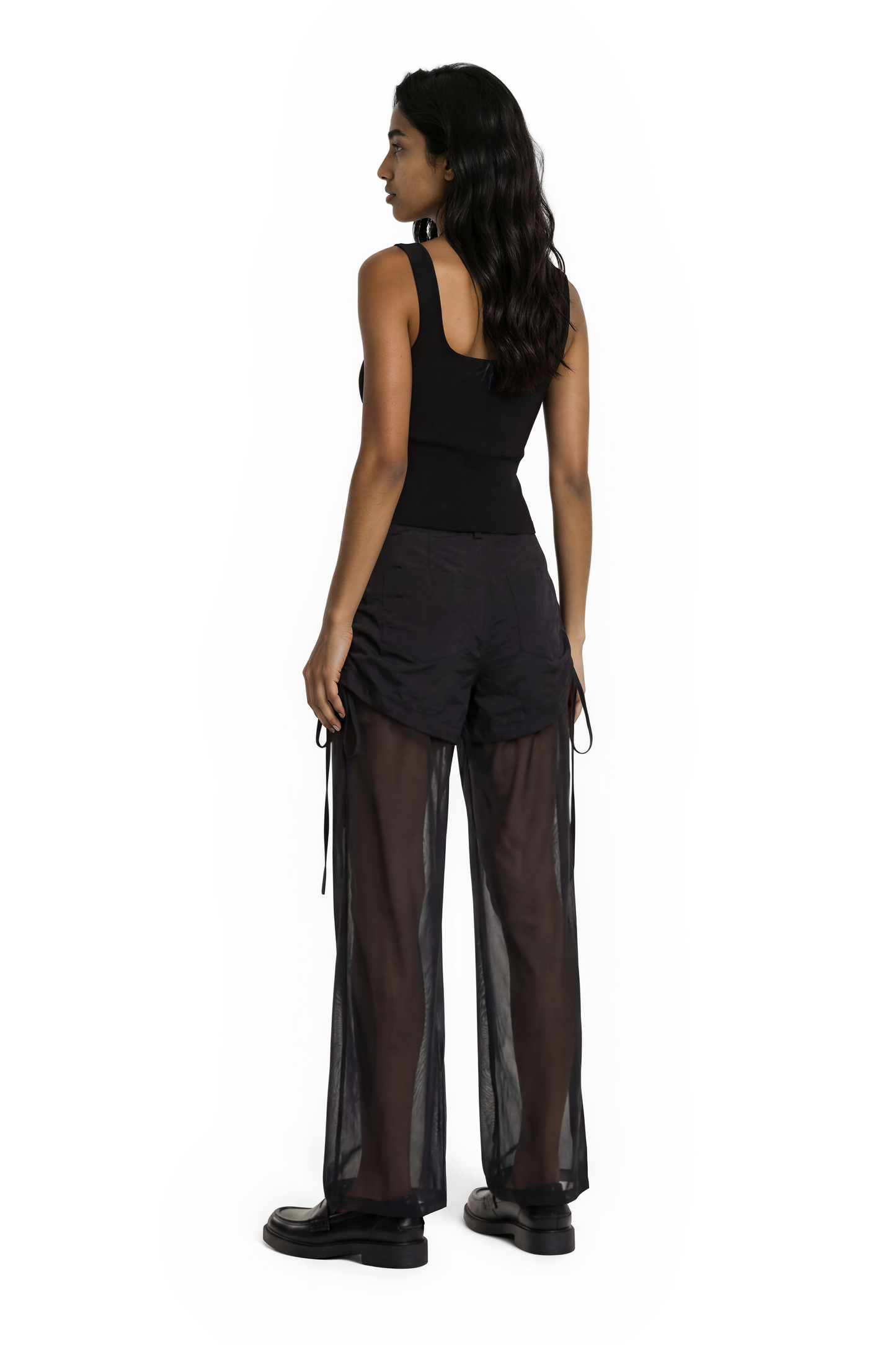 Peekaboo Pants-Black