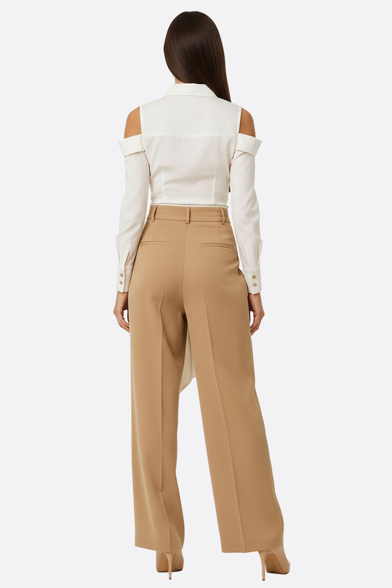 Asymmetric Wrap Off-Shoulder Shirt