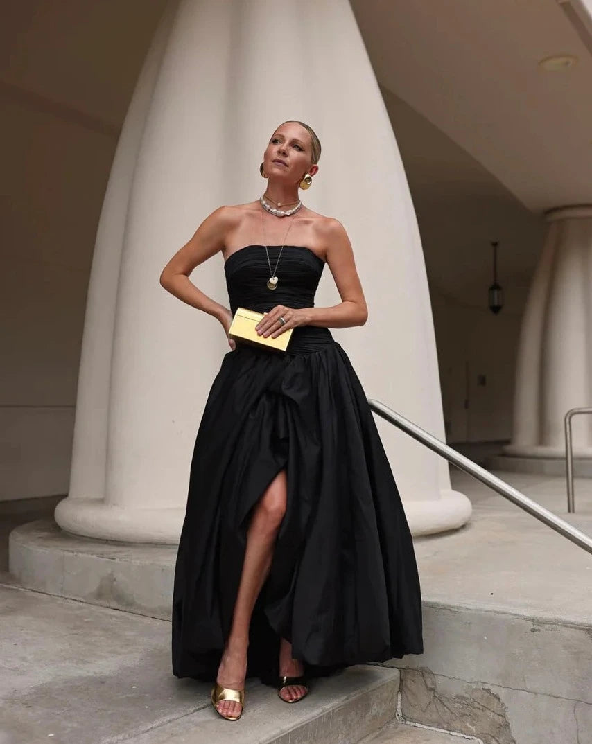 Classic Black Strapless Gown