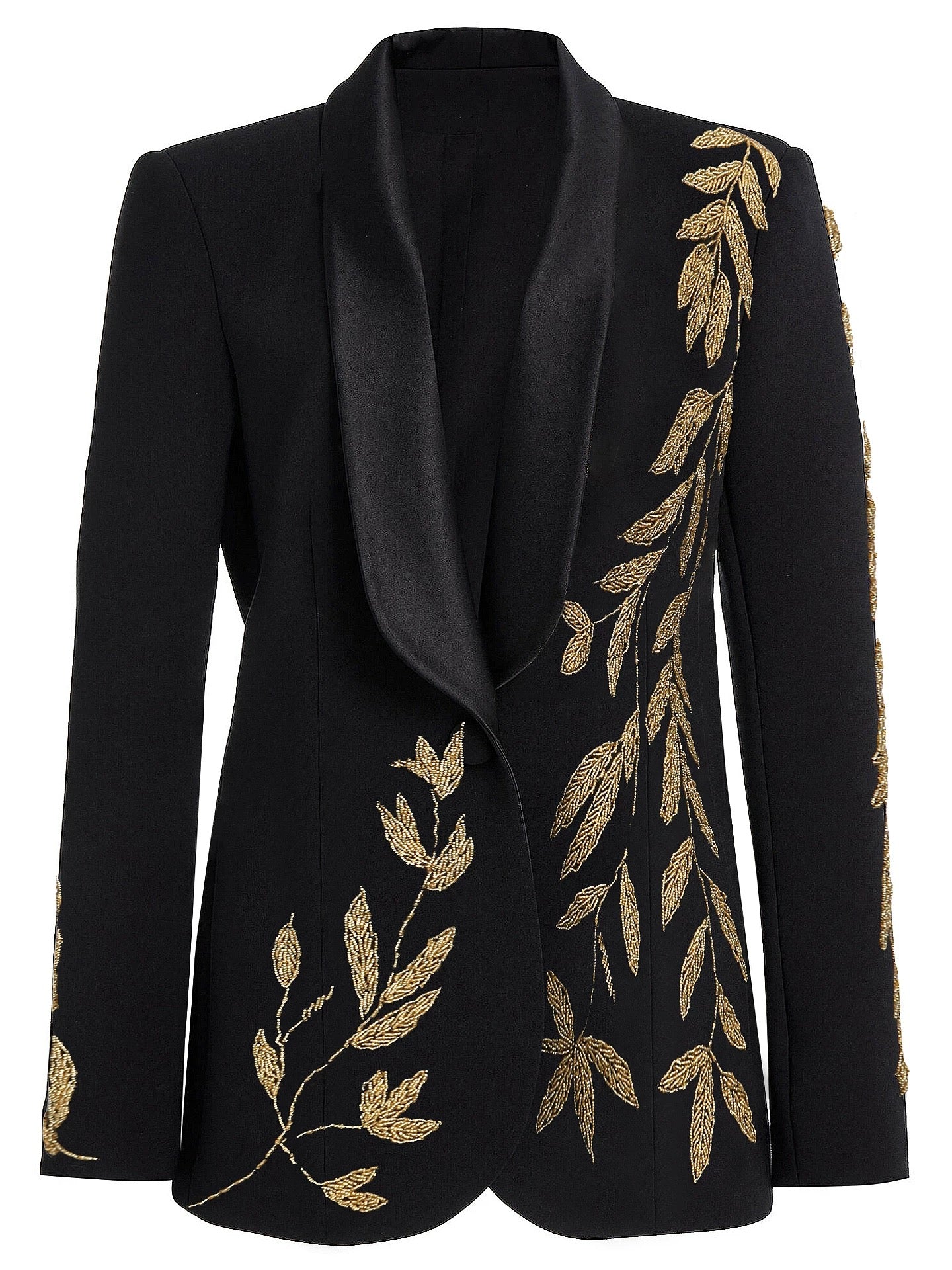 Noir Botanica Embroidered Blazer