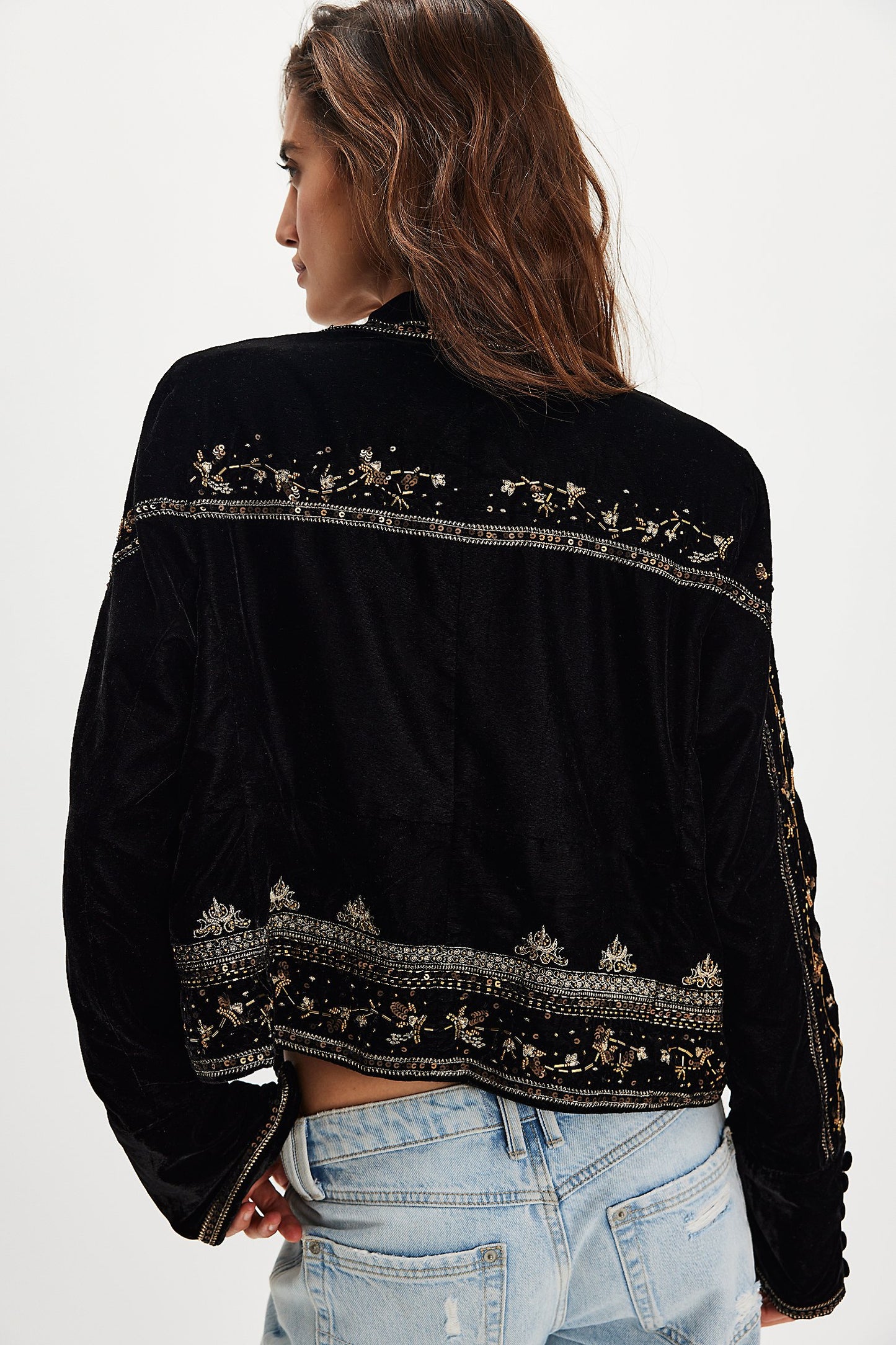 Maxxie Embellished Velvet Jacket