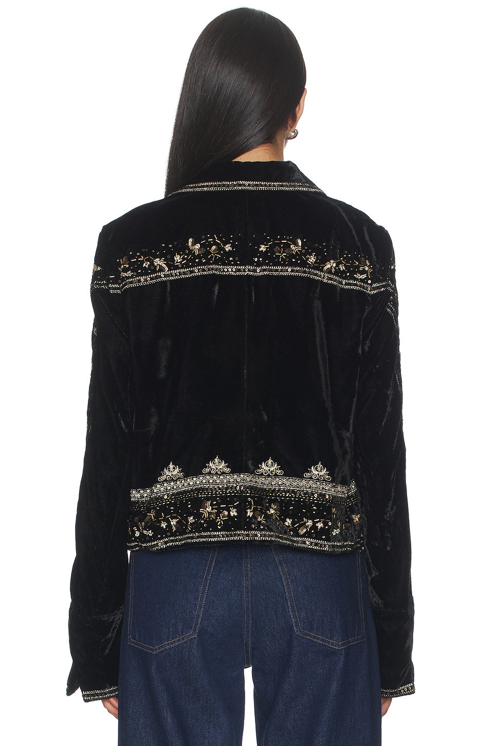 Maxxie Embellished Velvet Jacket