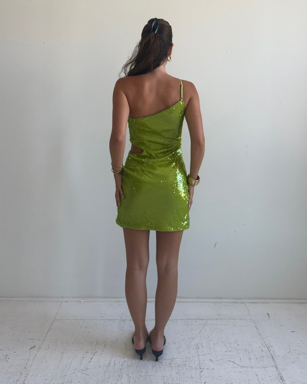 Green Sequin Mini Dress