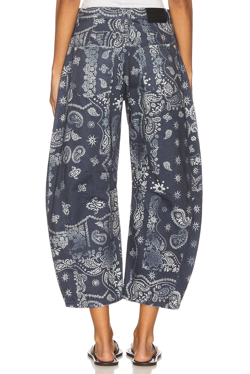 We The Free Good Luck Printed Barrel Jeans