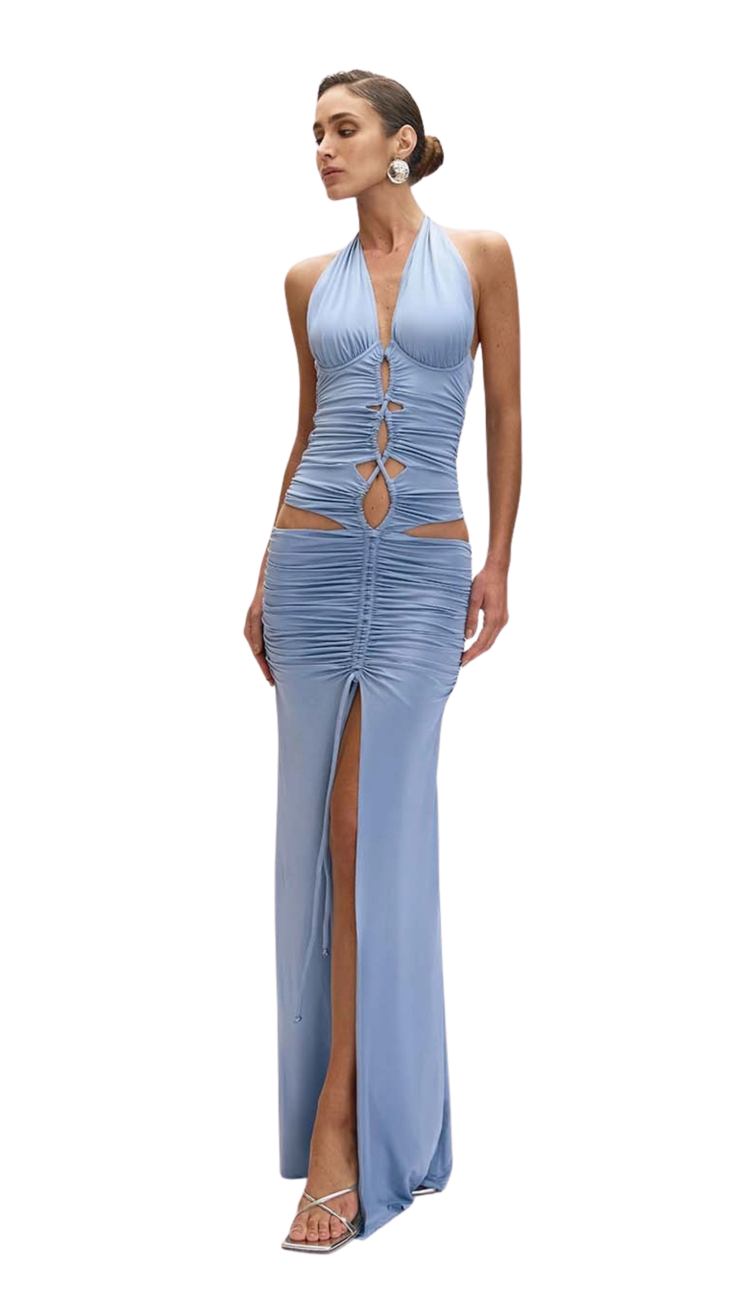 Long Dress With Cutouts And Drapes Lalisa
