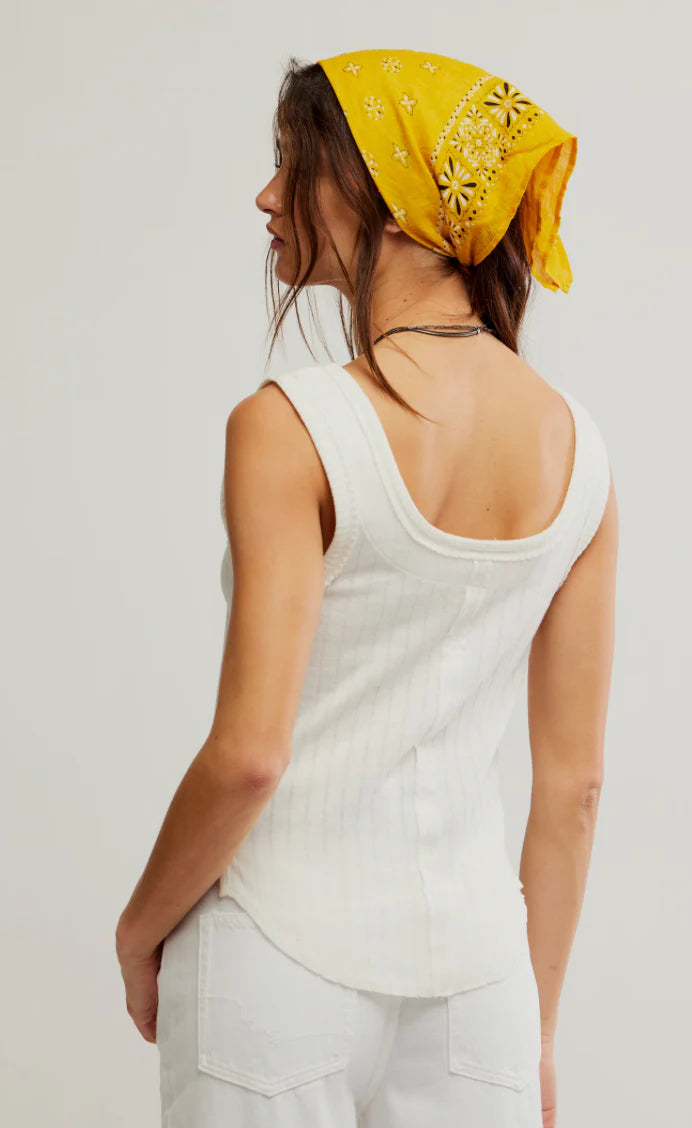Bryson Henley Tank in White