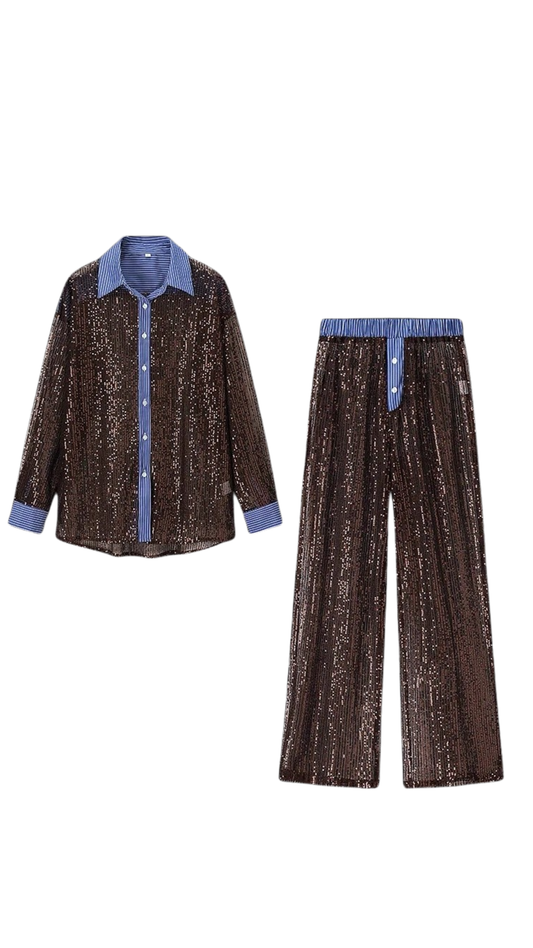 The After Hours Bronze Sequin Set