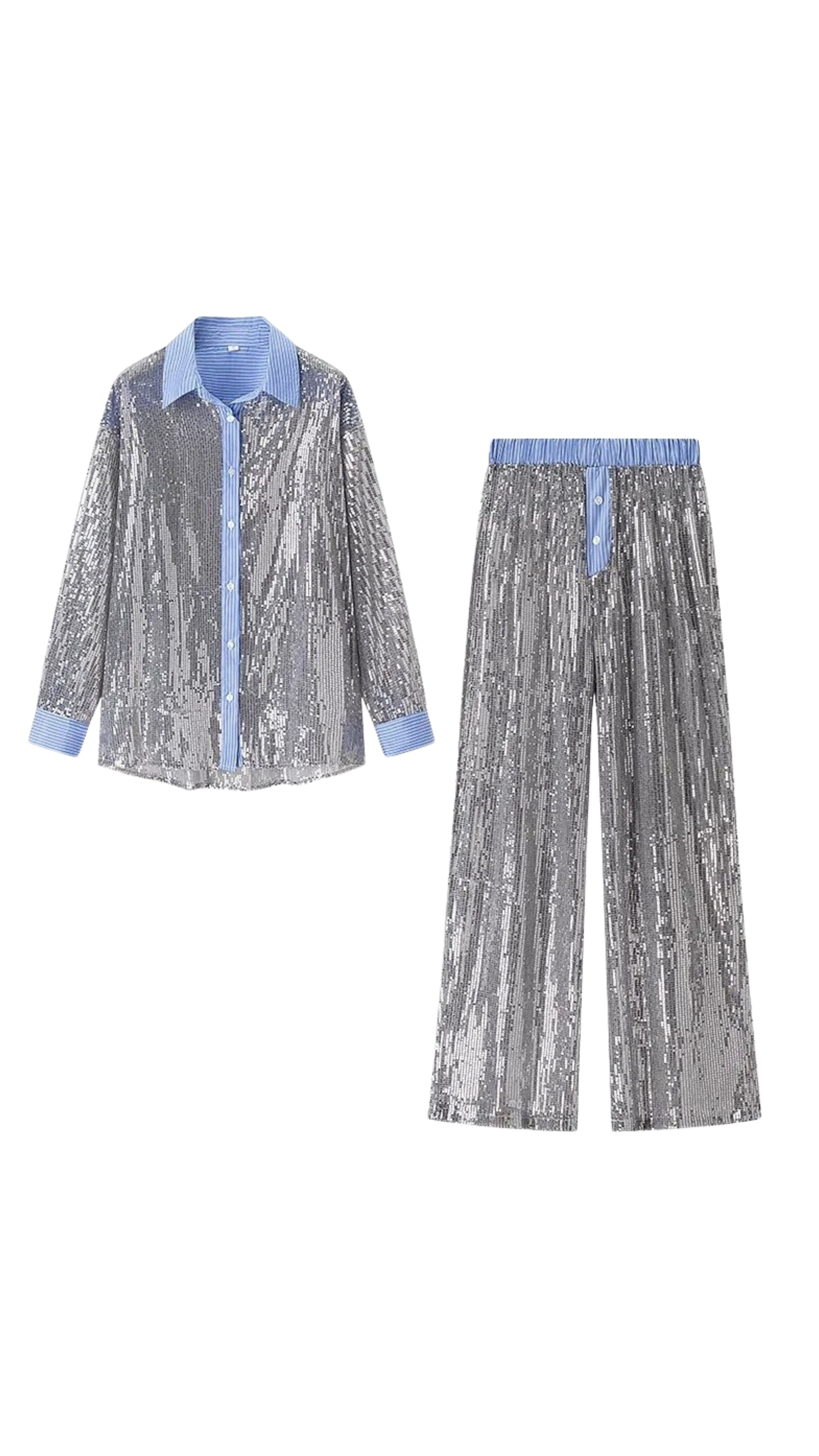 The Starlight Sequin Collared Set