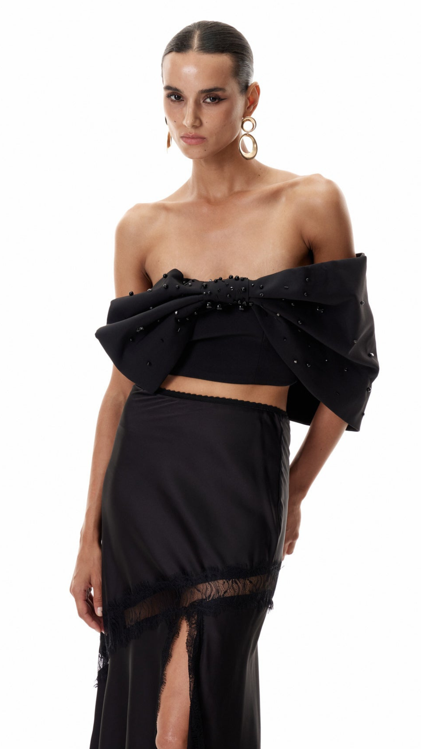 Off-Shoulder Sculpted Top