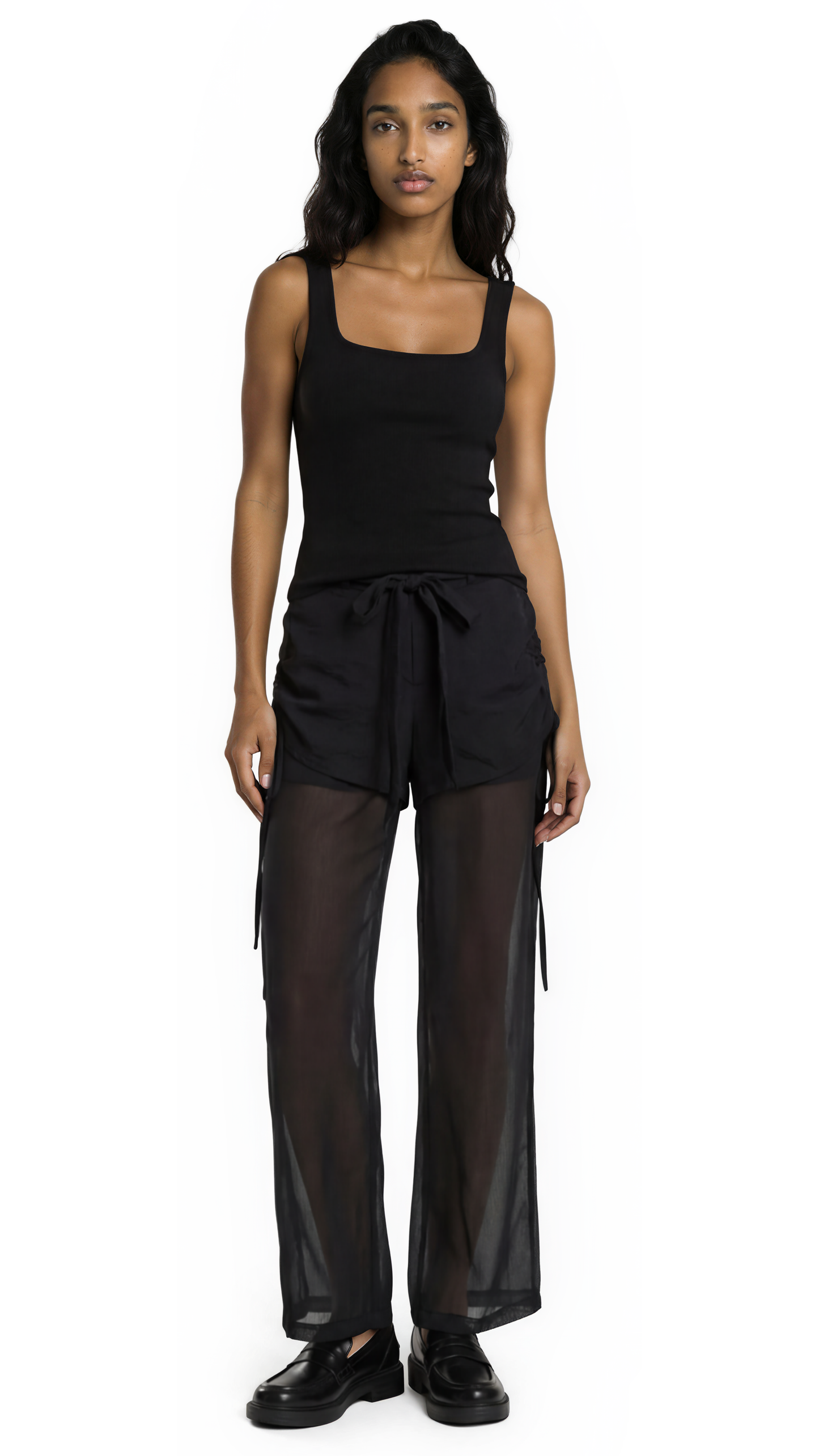 Peekaboo Pants-Black