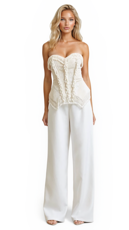 Pearls Bustier Pants Set