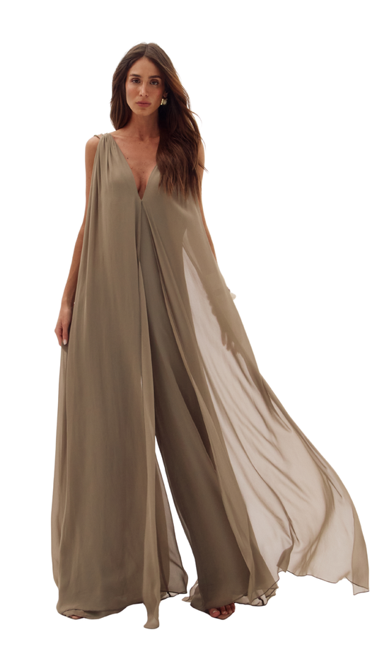 Fernanda Khaki Jumpsuit