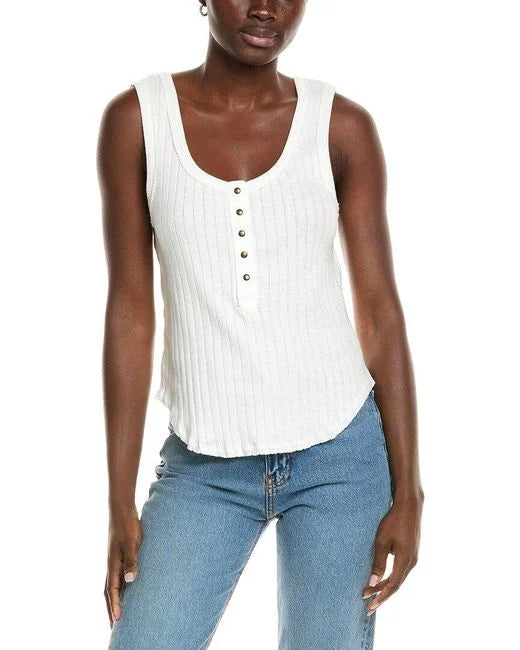 Bryson Henley Tank in White