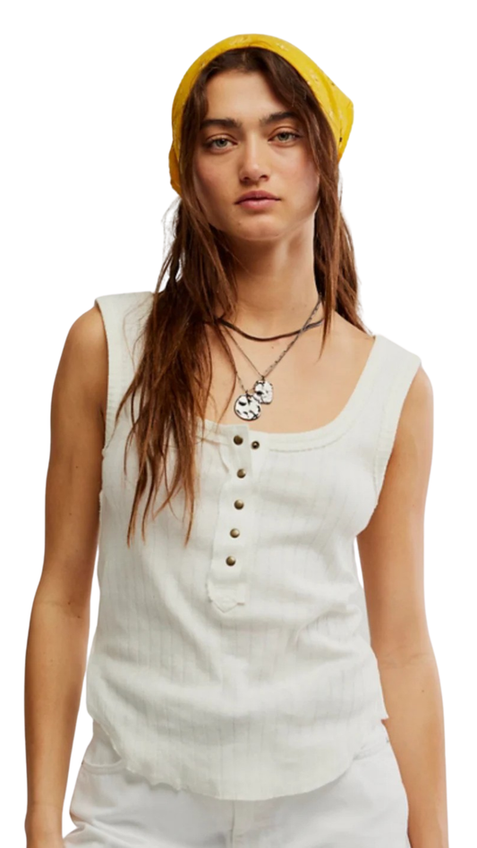 Bryson Henley Tank in White