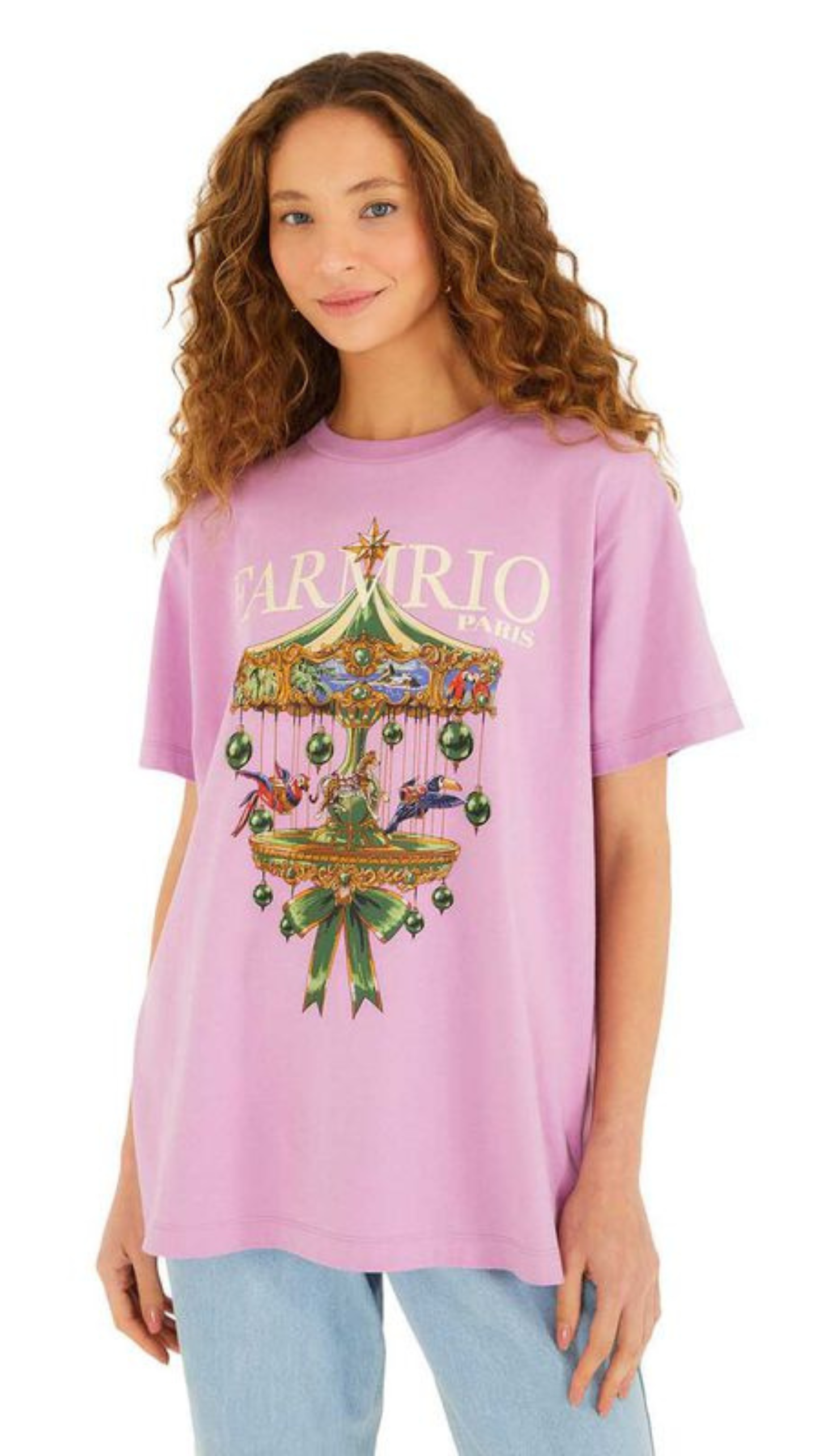 Lilac Paris Carousel Organic Cotton T-Shirt