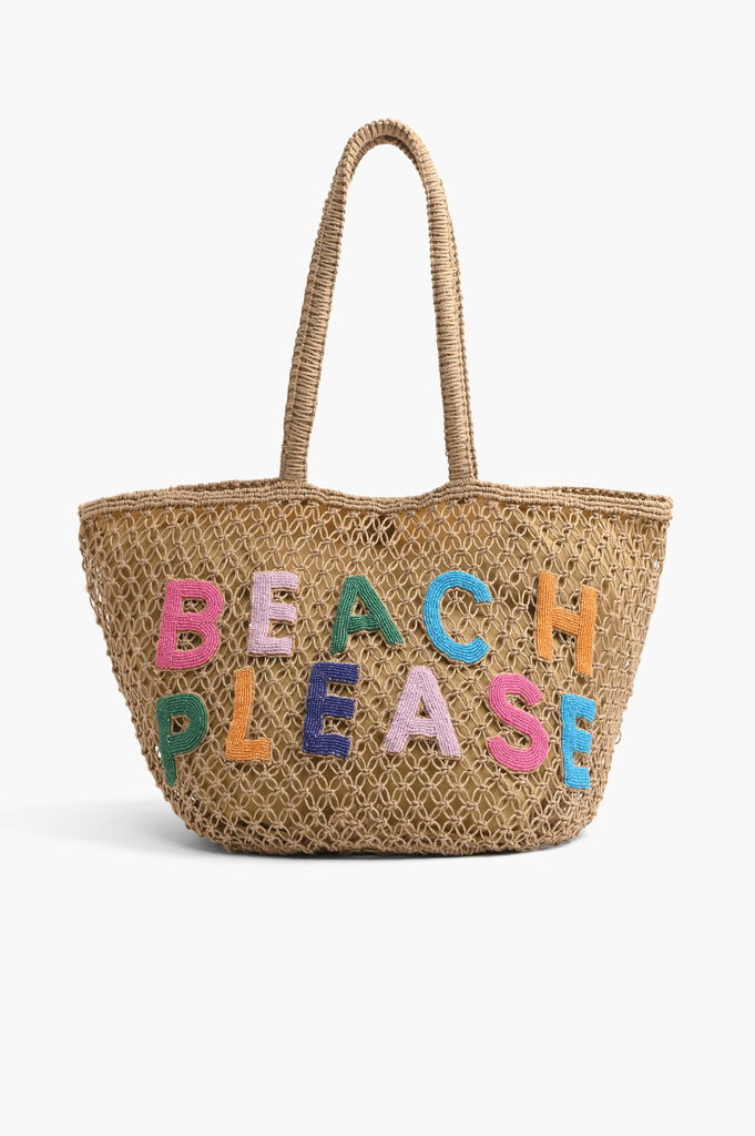 Beach Please Beaded Bag