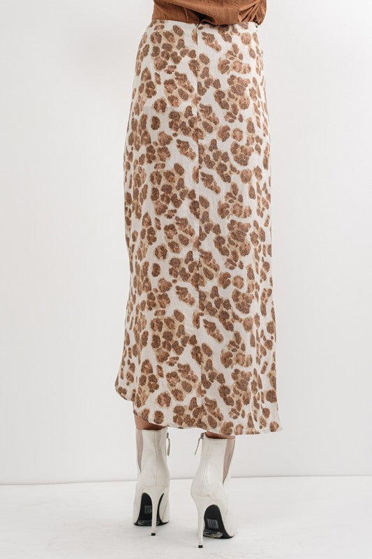 Cheetah Slit Skirt